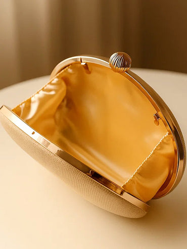 Metallic Gold Glam Evening Clutch