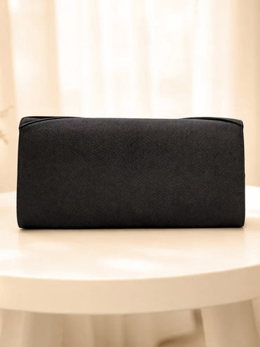 Black Glitter Envelope Party Clutch Bag
