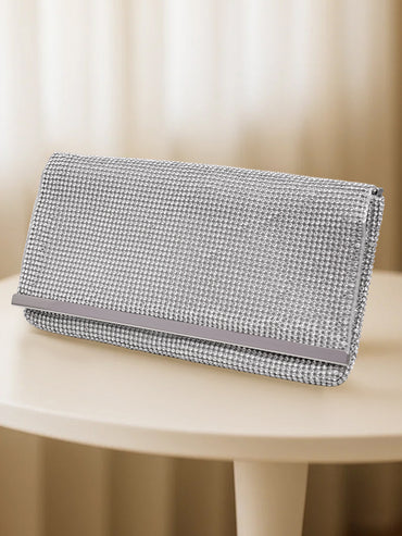Silver Spark Crystal Party Clutch