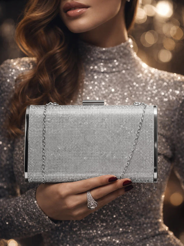 Luxury Crystal Embellished Evening Clutch
