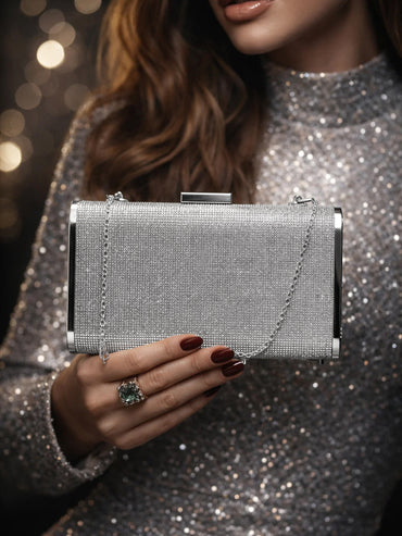 Luxury Crystal Embellished Evening Clutch