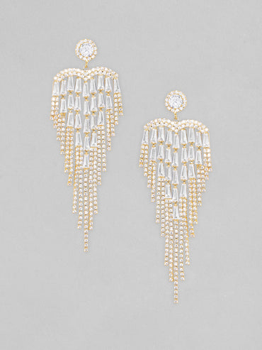 Glittering Trails American Diamond Zirconia Statement Danglers