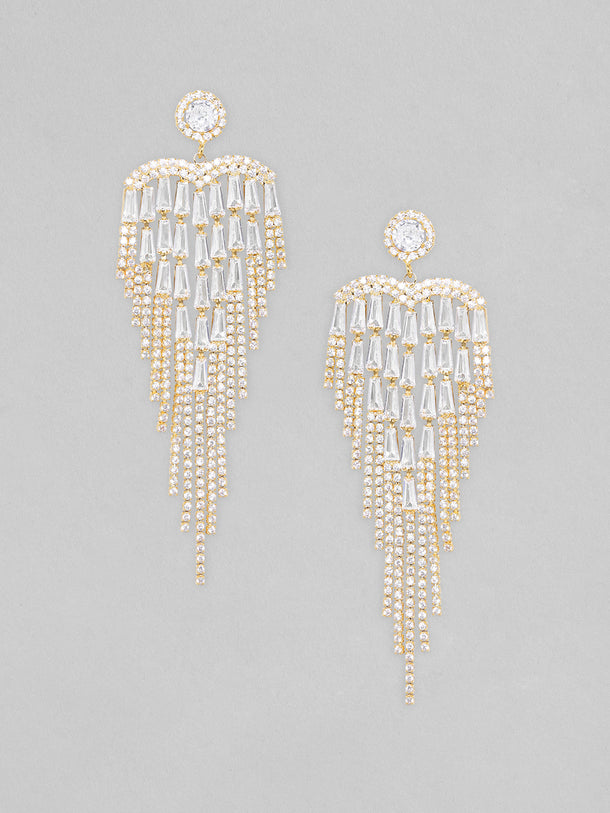 Glittering Trails American Diamond Zirconia Statement Danglers