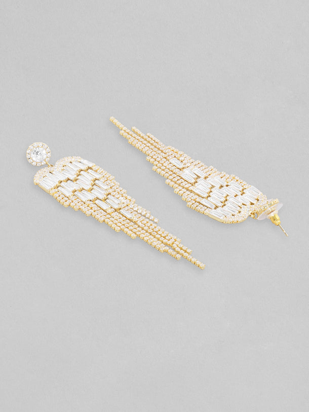Glittering Trails American Diamond Zirconia Statement Danglers