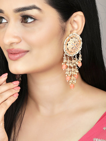 Peach Dawn Dangler Earrings