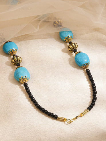 Antique Bohemian Necklace with Turquoise Beads Necklace & Chains