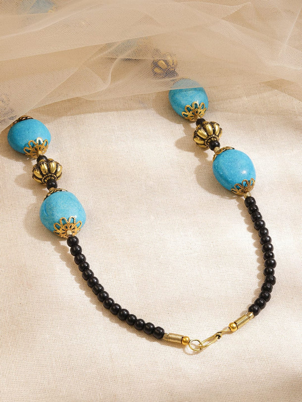 Antique Bohemian Necklace with Turquoise Beads Necklace & Chains
