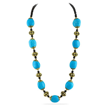Antique Bohemian Necklace with Turquoise Beads Necklace & Chains