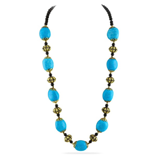 Antique Bohemian Necklace with Turquoise Beads Necklace & Chains