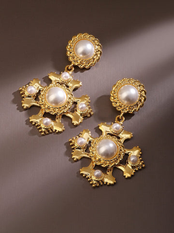 Antique Fusion Pearl Drops Earrings