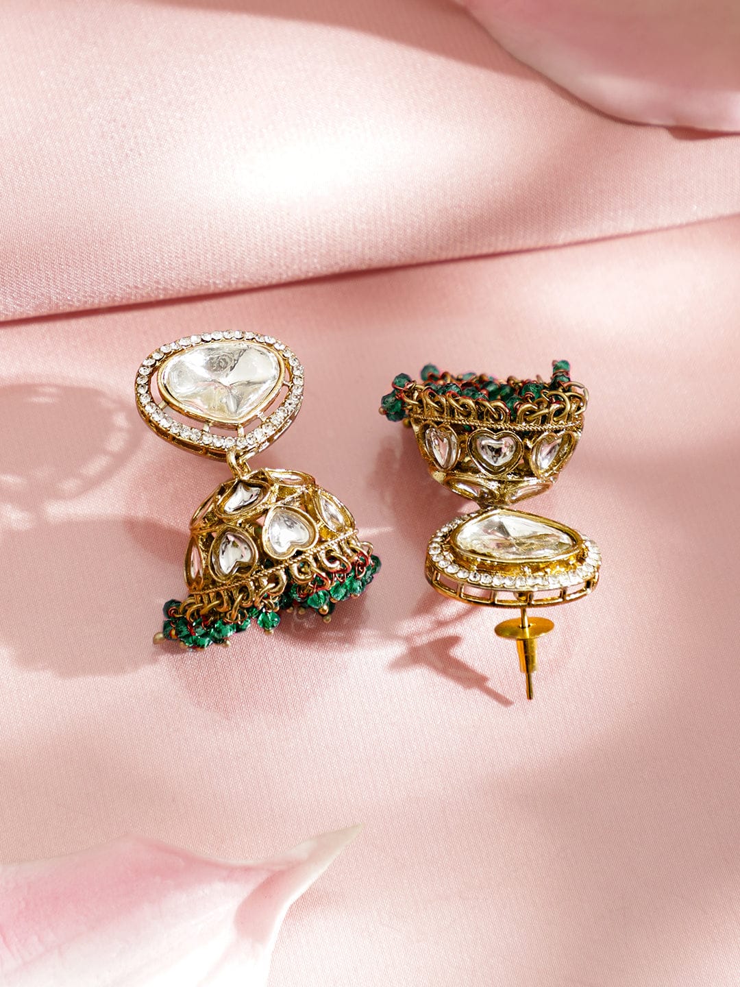 Artisanal Green & Polki Kundan Necklace Set Jewellery Set