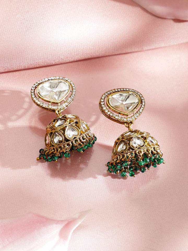 Artisanal Green & Polki Kundan Necklace Set Jewellery Set