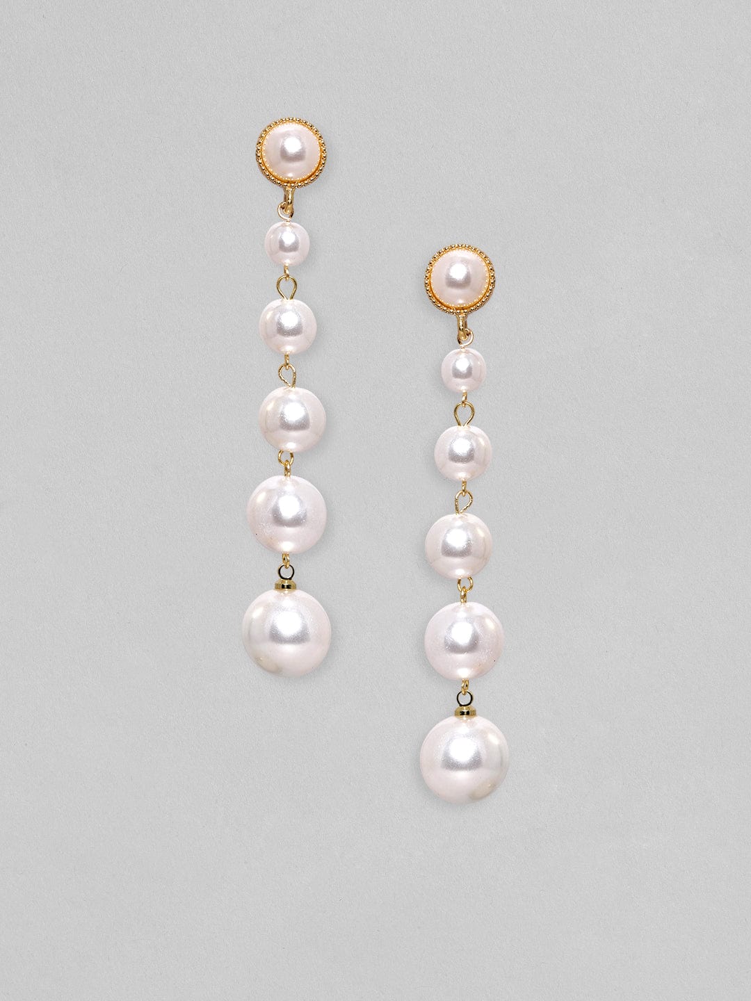 As Seen On Dhanashree Verma Rubans Voguish String Of Pearl Dangle Earrings. Earrings