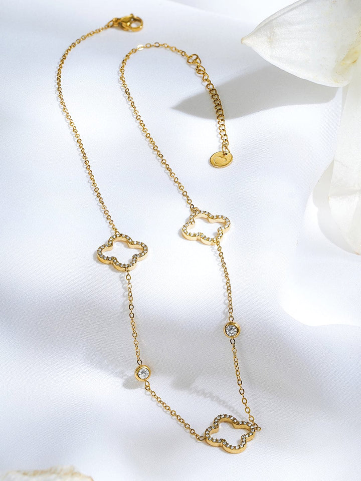 Blissful Floral Charms Chain Necklace Necklace & Chains