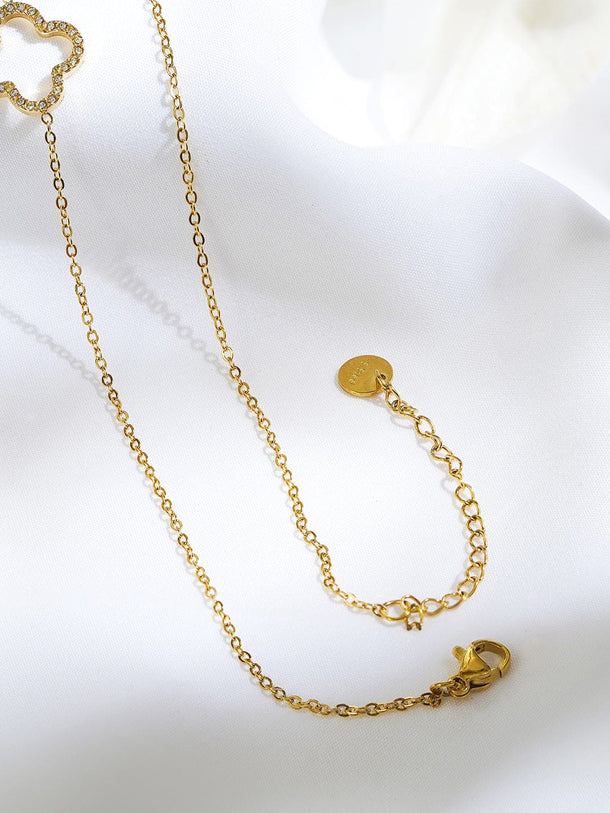 Blissful Floral Charms Chain Necklace Necklace & Chains