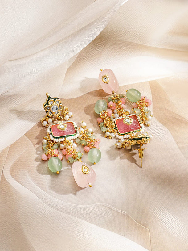 Bloom Multihued Kundan Necklace Set Jewellery Set