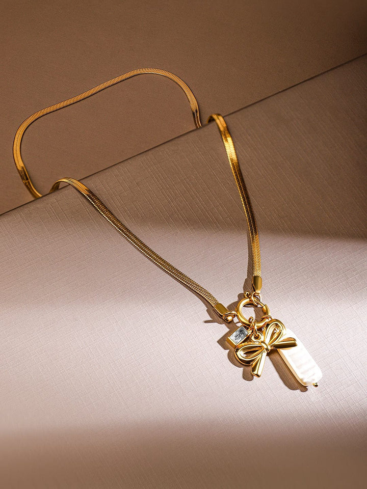 Bow Charm Modern Statement Necklace Chain Necklace & Chains