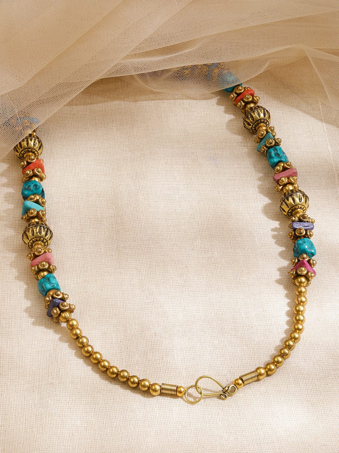 Charmingly Beaded Multicolour Bohemian Necklace Necklace & Chains