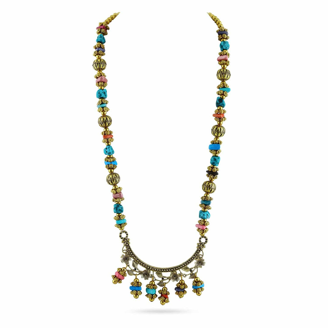 Charmingly Beaded Multicolour Bohemian Necklace Necklace & Chains