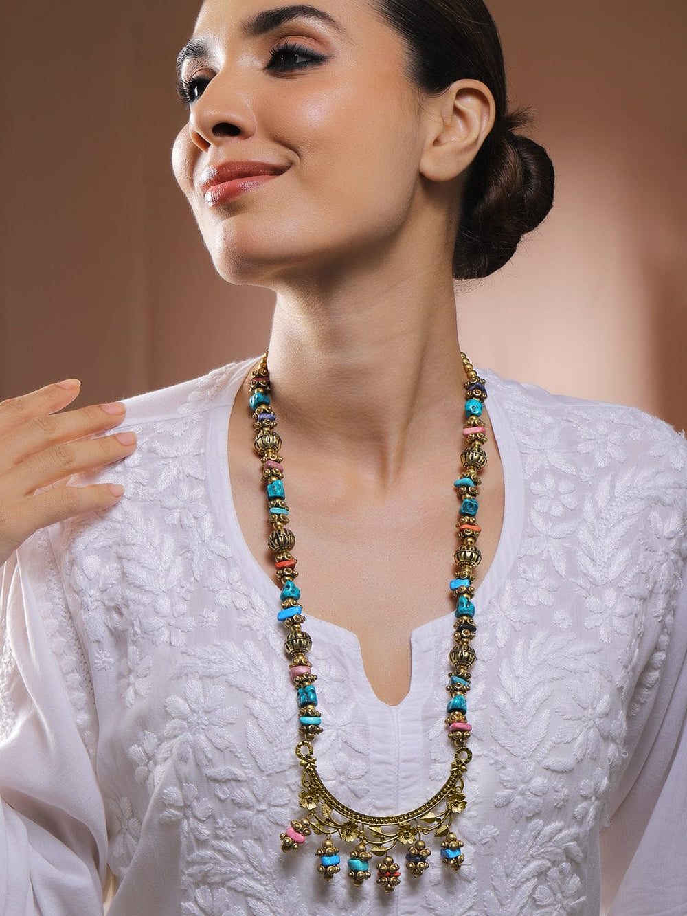 Charmingly Beaded Multicolour Bohemian Necklace Necklace & Chains