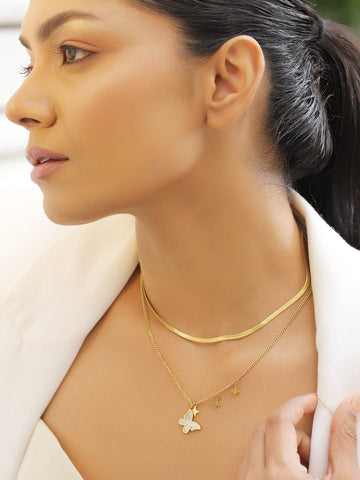 Cherished Butterfly & Star Necklace Chain Necklace & Chains