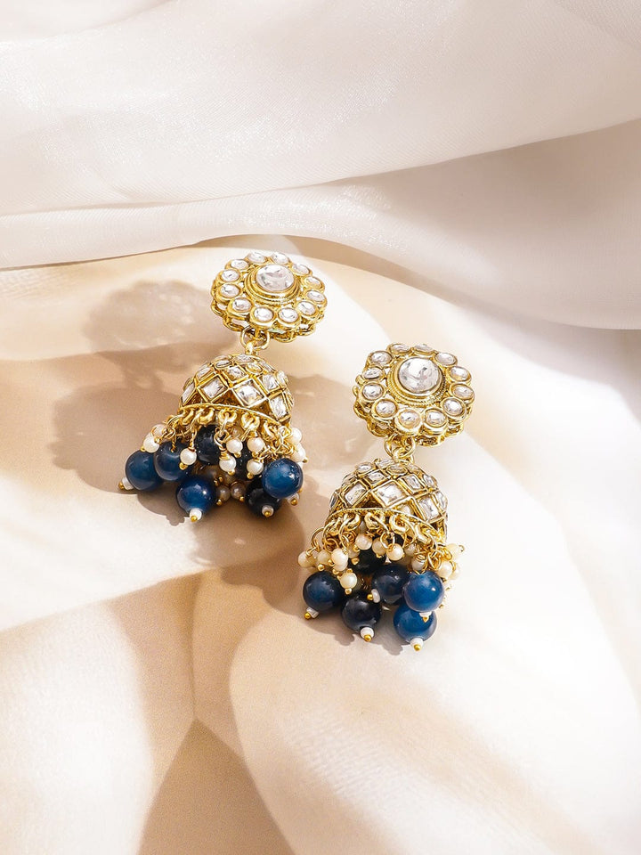 Chic Blue Cascade Kundan Choker Set Jewellery Set