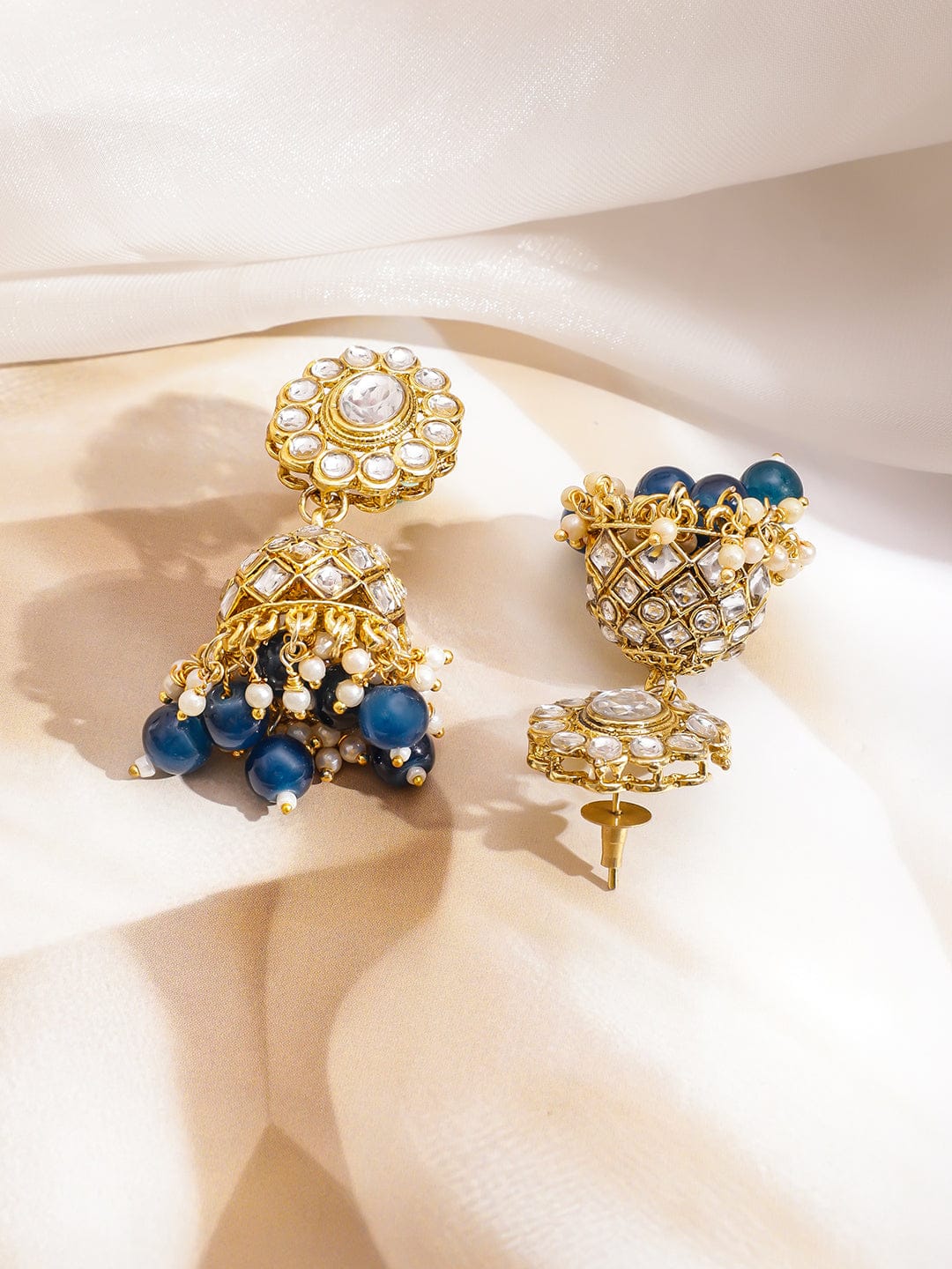 Chic Blue Cascade Kundan Choker Set Jewellery Set