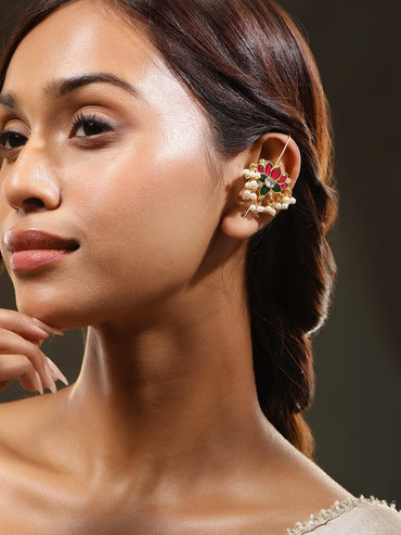 Chic Lotus Motif Ear Cuffs Earrings