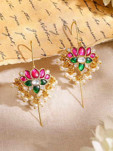 Chic Lotus Motif Ear Cuffs Earrings