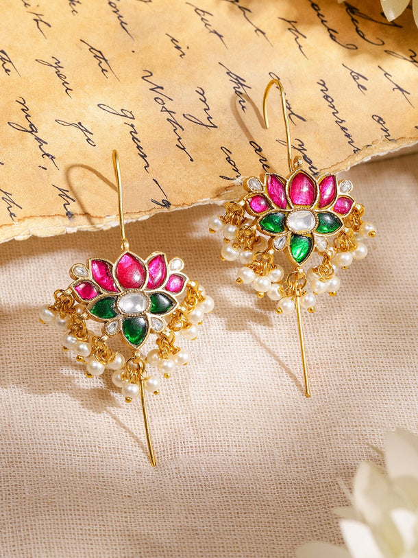 Chic Lotus Motif Ear Cuffs Earrings
