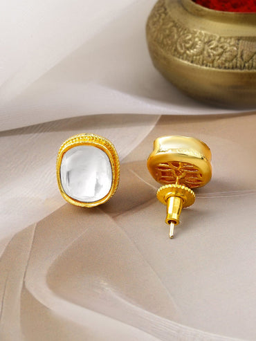 Classic Framed Kundan Studs Earrings