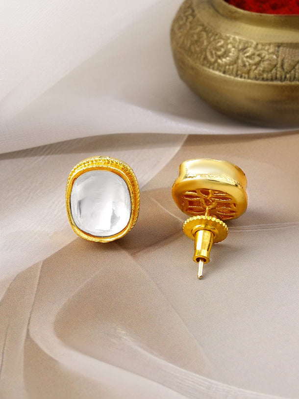 Classic Framed Kundan Studs Earrings