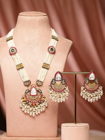 Colours in Harmony Kundan Necklace Set Jewellery Set
