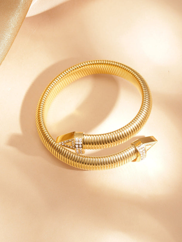 Copy of 18k Gold Plated Tarnish free stainless steel water proof Gaze of Glamour Bracelet Earrings