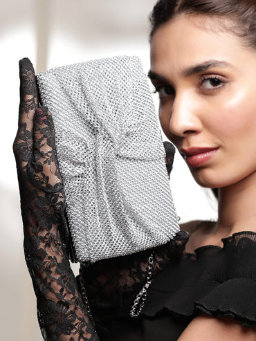 Copy of Gold With Dazzling Crystal Zirconia Embellished Serpent motif Clutch handbag Handbag, Wallet Accessories & Clutche