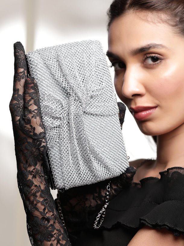 Copy of Gold With Dazzling Crystal Zirconia Embellished Serpent motif Clutch handbag Handbag, Wallet Accessories & Clutche