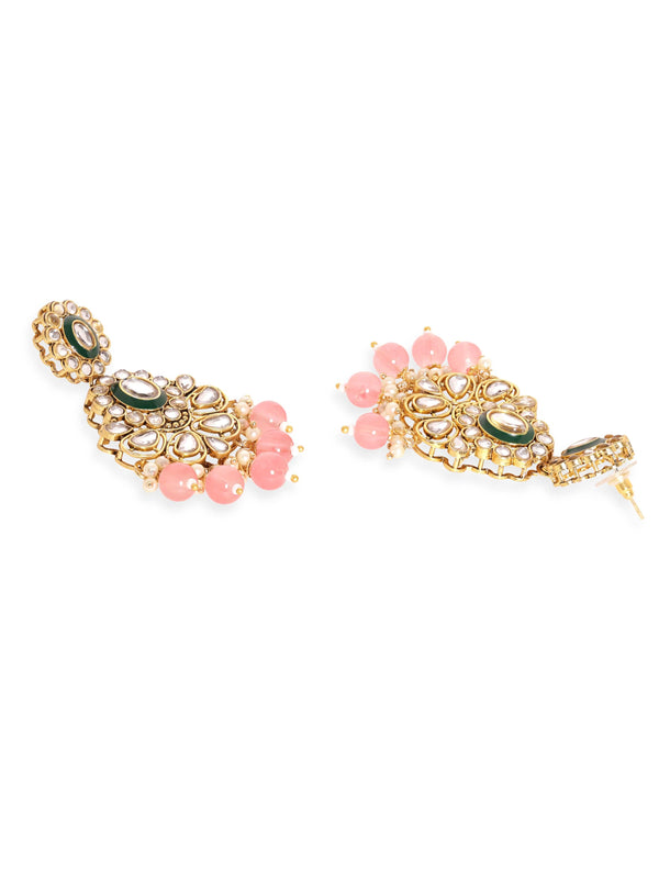 Copy of Rubans 22k Gold plated Kundan studded pearl beaded Jewellery Set Jewellery Sets
