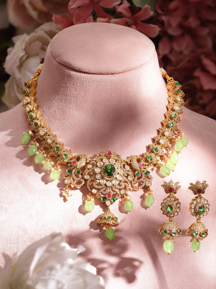 Copy of Rubans 22K Gold Plated Pearl Beaded Necklace Set Necklaces, Necklace Sets, Chains & Mangalsutra