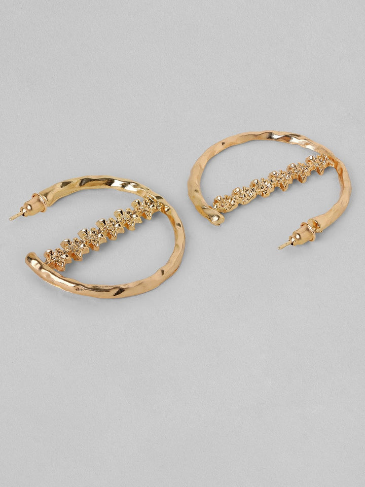 Copy of Rubans Gold-Plated Classic Half Hoop Earrings Earrings