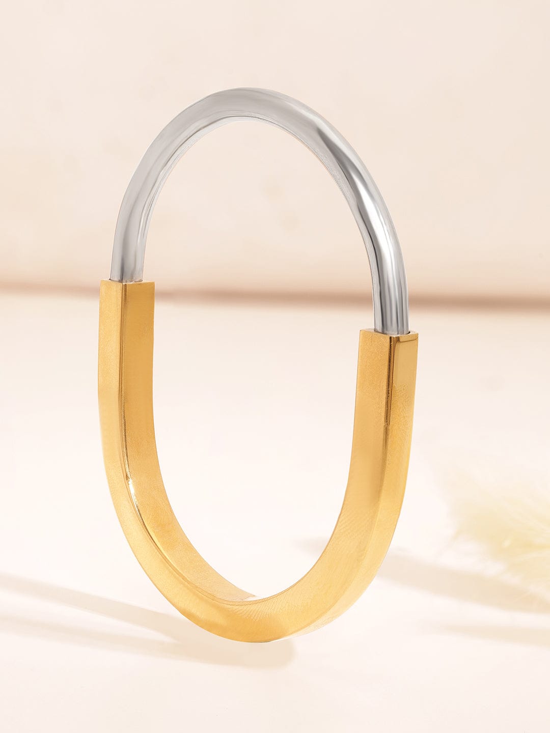 Copy of Stainless Steel  18 KT Gold Plated  Tarnishfree Waterproof  Solid Bangle Styled Bracelet Bangles & Bracelets