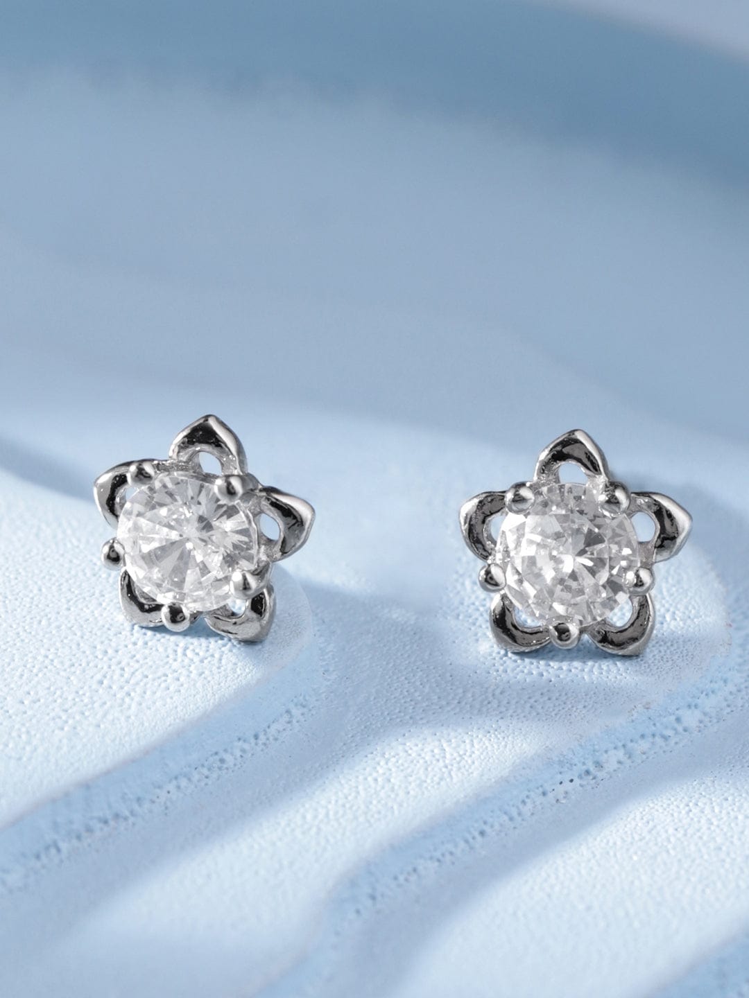 Bezel Set Round Diamond Drop Earrings