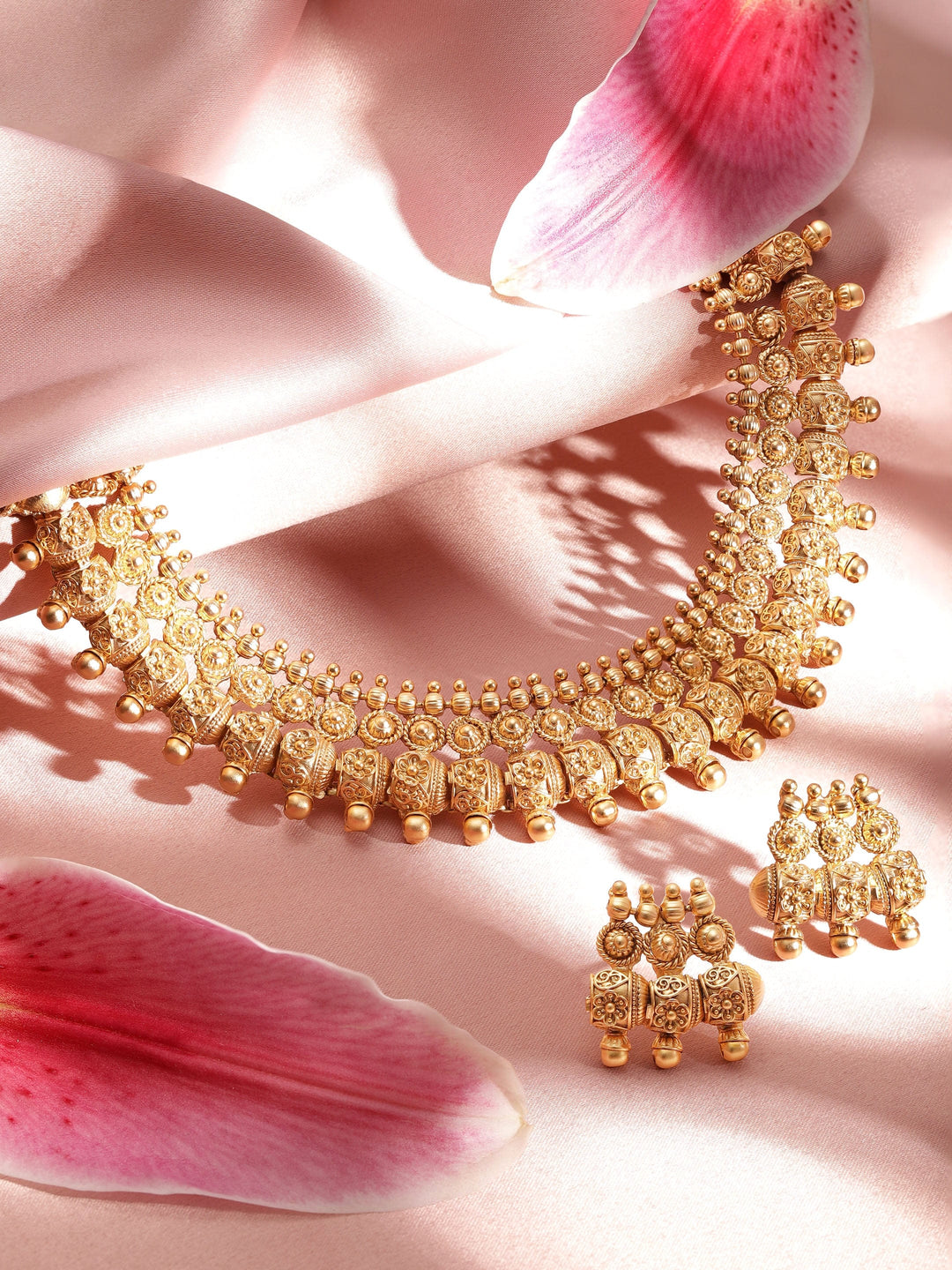 Divine Allure 22k Gold-Plated Necklace Set in Timeless Elegance Jewellery Sets