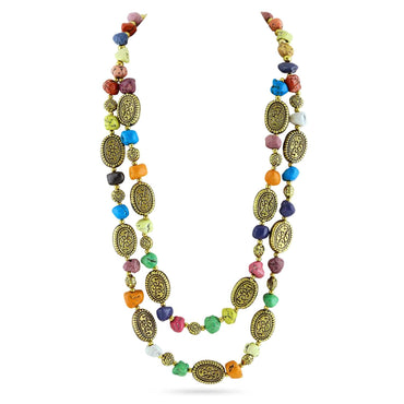 Divine Green Beaded Antique Layered Necklace Necklace & Chains