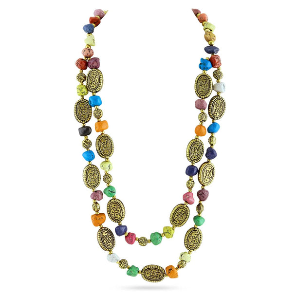 Divine Green Beaded Antique Layered Necklace Necklace & Chains