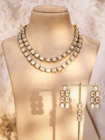 Dreams Draped in Kundan Necklace Set Jewellery Set