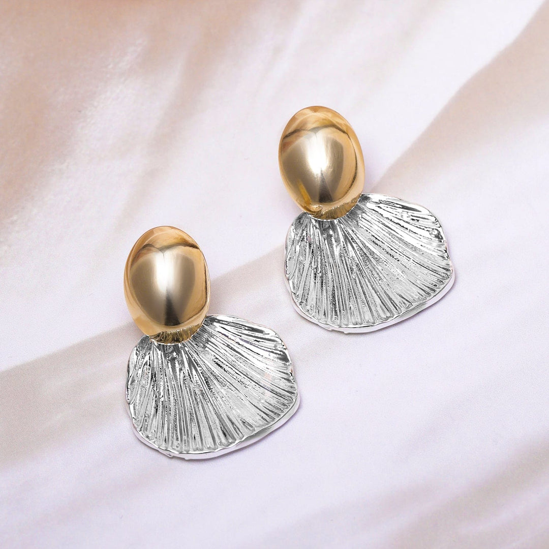 Dual-Tone Gold & Silver-Plated Shell Drop Earrings Drop Earrings