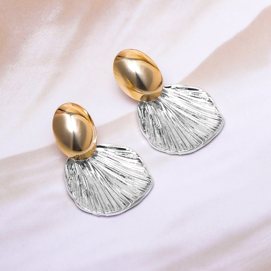 Dual-Tone Gold & Silver-Plated Shell Drop Earrings Drop Earrings