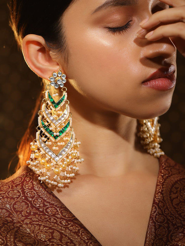 Echoes of Green Hues Danglers Earrings