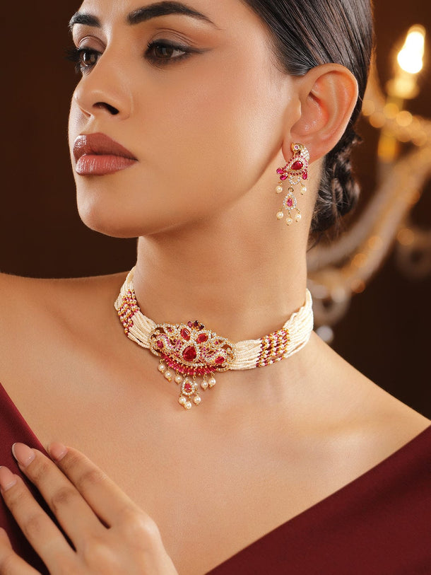 Echoes of the Pink Necklace Set Jewellery Set