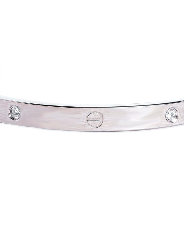 Elegant Zirconia Studded Bracelet Stainless Steel and Water-Resistant Beauty Bangles & Bracelets